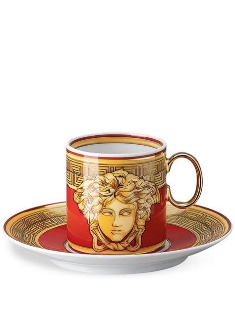 espressotasse versace medusa neu|Medusa Amplified espresso cup and saucer set in gold .